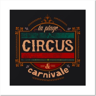 Circus vintage retro carnivale la plage Posters and Art